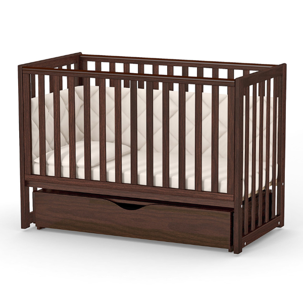 Dětská postýlka Sleeppo Gekko Kids 120x60. Tmavý ořech